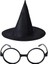 Harry Potter Büyücü Şapkası ve Harry Potter Büyücü Gözlüğü Siyah Renk 1