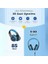 LED Işıklı Güvenli Ses Sınırlı 85 Saat Oynatma Süreli Bluetooth Çocuk Kulaklığı Lila Mavi 3