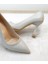 Kadın Stiletto Ayakkabı Taş Rengi 8.5 cm Topuk Boyu 4