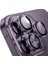 14 Pro / 14 Pro Max, 9h Safir Cam Kamera Metal Lens Koruyucu, Bllk, Koyu Mor 3