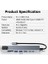 Happy 8 In 1 USB C Yerleştirme Istasyonu 4K 60Hz HDMI Hdr Hdtv Hub RJ45 Ethernet 87W Pd, Sd/microsd, 2 USB 3.0 MacBook Air/pro, iPad ve Cep Telefonları ile Uyumlu 2
