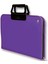 Proje Çantası Mor, 28X38 Cm, Askılı Taşıma, Kalemlikli, Sert Kapaklı, El Yormayan Ergonomik Kulp 1