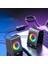 DS100 Kablolu (Usb+3.5mm) 1+1 Surround Ses 6W Rgb Aydınlatmalı Gelişmiş Ses ve Tak Çalıştır Kurulum 410G Kompakt Masaüstü Hoparlör Siyah (Çifti Olarak Satılır) 2