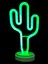 Neon Işıklı Kaktüs Masa Gece Lambası Pil+Usb 1