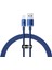 Crystal Charging 2.4A Lightning Kablo 1.2m-Mavi 1