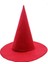 Kırmızı Renk Keçe Cadı Şapkası Yetişkin Çocuk Uyumlu 35X38 cm - Lisinya 1