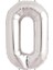 0 Rakam Folyo Balon Gümüş 40 Inç - Lisinya 1