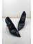 Kadın Stiletto Ayakkabı Siyah Cilt 8.5 cm Topuk Boyu 1