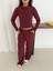 Balıkçı Yaka Örme Takım Bordo ST265865 7