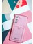 Galaxy A55 Kılıf Kartlıklı Köşe Koruma Tasarımlı Renkli Şeffaf G-Kart Kılıf (Pembe) 1