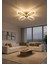 Serra 4lu Gold Plafonyer 3 Renk LED Isıklı Salon Oturma Odasi Avize 1