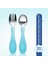 Paslanmz Çelik Çatal Kaşık Seti Mavi 2