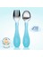 Paslanmz Çelik Çatal Kaşık Seti Mavi 3