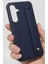 Samsung Galaxy A35 Tutmaçlı Lacivert Yumuşak Deri Kılıf 1
