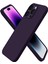 Aksesuar 14 Pro ile Uyumlu Içi Kadife Dışı Mat Yapıya Sahip Koruma Sağlayan Lansman Silikon Kılıf (Derin Mor) 1