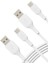 Boost Charge USB C Şarj Kablosu, Usb-C, Usb-A Kablosu, 16, 15, S24, S23,, iPad Pro, Switch ve Daha Fazlası Için, 1 Metre, 2&apos;li Paket, Beyaz 1