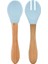 Mama Kaşığı + Çatal Mineral Blue 1