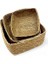 3&apos;lü El Yapımı Kare Hasır Düzenleyici Seti | 3&apos;lü Hasır Kare Organizer Seti – Dekoratif, Çok Amaçlı ve Dayanıklı Sepetler (26X26X12CM – 22X22X10CM – 18X18X8CM) 3