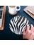 Şık Zebra Desenli Yuvarlak Mouse Pad - Mousepad - Mouse Pad - Fare Altlığı 3