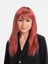 Kızıl Renk Düz Kesim Uzun Parti Peruğu Takma Saç - Lisinya 1