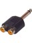 6.3 mm Mono Rca Çevirici 2 Rca Gitar Jack Çevirici 2x Rca 6.3 mm Mono Jack 1