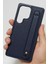 Samsung Galaxy S25 Ultra Tutmaçlı Lacivert Yumuşak Deri Kılıf 1