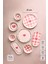 Hearts 14 Parça 6 Kişilik Kalpli Seramik Stackable Kahvaltı Seti Sunum Tabağı 6