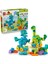 Kasabası 3’ü 1 Arada Tekerlekli Dinozorlar 10451 - Dinozor Seven 3 Yaş ve Üzeri Çocuklar Için Eğitici ve Yaratıcı Oyuncak Yapım Seti, Doğum Günü HEDIYESI(108 Parça) 1