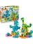 Kasabası 3’ü 1 Arada Tekerlekli Dinozorlar 10451 - Dinozor Seven 3 Yaş ve Üzeri Çocuklar Için Eğitici ve Yaratıcı Oyuncak Yapım Seti, Doğum Günü HEDIYESI(108 Parça) 3