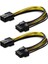 2 Adet - Pci-E 8 Pin (6+2) Pci-E Ekran Kartı Power Güç Çevirici Dönüştürücü Adaptör 1