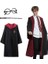 Harry Potter Gryffindor Kapişonlu Çocuk Kostüm + Asa + Gözlük Seti 5-6 Yaş 1