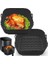 Airfryer Silikon Pişirme Kabı, Kare Hava Fritözü Aksesuarı, Tüm Airfryerlara Uyumlu Yıkanabilir Leke Tutmaz Esnek Fırın Kızartma Tepsisi 2