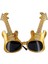 Altın Renk Rockn Roll Gitar Şekilli Parti Gözlüğü 15X15 cm 1