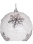 Yılbaşı Topu Beyaz Simli Kar Tanesi Figürlü 2&apos;li Paket Gümüş 9 Cm. 2