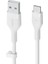 Boostcharge Silicone Usb-C - Usb-A Kablosu (2 M), iPad Pro, Galaxy S21, Ultra, Plus, 20, ve Diğer Aygıtlar Için Usb-If Onaylı Usb-C Şarj Kablosu - Beyaz 3