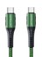 Yzlal Konfulon DC43 Type-C To Type-C 1m Örgü 60W Hızlı Şarj Kablo - Yeşil 1
