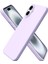 16 Plus Kılıfı 6.1" ile Uyumlu, Ince Sıvı Silikon 3 Katmanlı Tam Kaplamalı Yumuşak Jel Kauçuk Darbeye Dayanıklı Telefon Kılıfı, Çizilmez Mikrofiber Astarlı Koruyucu Kılıf, Lila 1