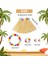 Yetişkin Çocuk Hawaii Parti Seti - 40 cm Naturel Etek + Çiçek Aksesuarlar (5 Parça) - Lisinya 3