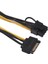 PX-5062 Sata To 8 Pin Ekran Kartı Power Çevirici, 6+2 Pin 8pin Ekran Kartı Kablo, Bakır 20CM 1