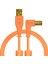 Techtools Chroma Usb-A To B - 1.5mt | Right Angled Neon Orange 1