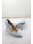 Kadın Stiletto Ayakkabı Bebe Mavisi 8.5 cm Topuk Boyu 3