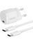 DLP4312C 20W Type-C Pd Hızlı Şarj, 1 Metre Kablo, 100-240V Evrensel Uyumlu, Akım Korumalı, Beyaz 1