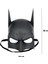 Siyah Renk Çocuk Boy Arkadan Lastikli Batman Maskesi A Kalite 20X14 cm 2