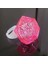 Kristal Tasarımlı LED Glow Işıklı 3 Modlu Pembe Yüzük 3.5 x 5 cm 2