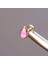 Yüksek Kalite G23 Titanium Titanyum / Pembe Opal Damla 7mm x 1.2mm Labret Piercing 1