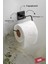 Haus Kare Yapışkanlı Açık Tuvalet Kağıtlığı Wc Kağıtlık Tutucu Siyah KS-001 2