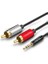 3.5mm Aux To 2 Rca Ses Kablosu 1.5 Metre 2