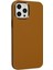 iPhone 12 Pro Max Kılıf Asya Deri Silikon - Kahverengi 2