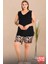 Lady Büyük Beden Leopar Desenli Şort Sıfır Kol V Yaka Kısa Kol Şortlu Pijama Takımı 1
