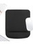 Kare Bilek Destekli Konfor Kaymaz Ergonomik Mouse Pad Siyah Siyah 3